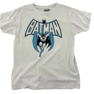 Batman Jumping Character White Logo T-Shirt